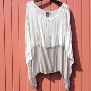 Chic MODA SETA Silk Kaftan – Luxurious Italian Elegance in Size L – NWOT